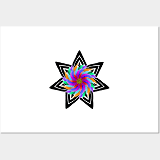 Star Flower Posters and Art